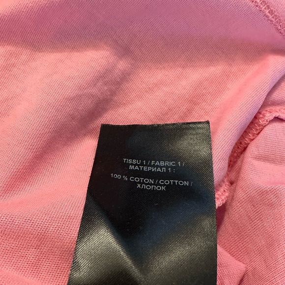 Balmain Logo Pink Boxy Short Sleeve Graphic Tee Sz Medium - Picture 13 of 16